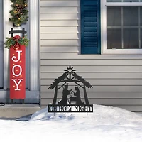 Glitzhome® 2.5ft. Metal Nativity Silhouette Yard Stake