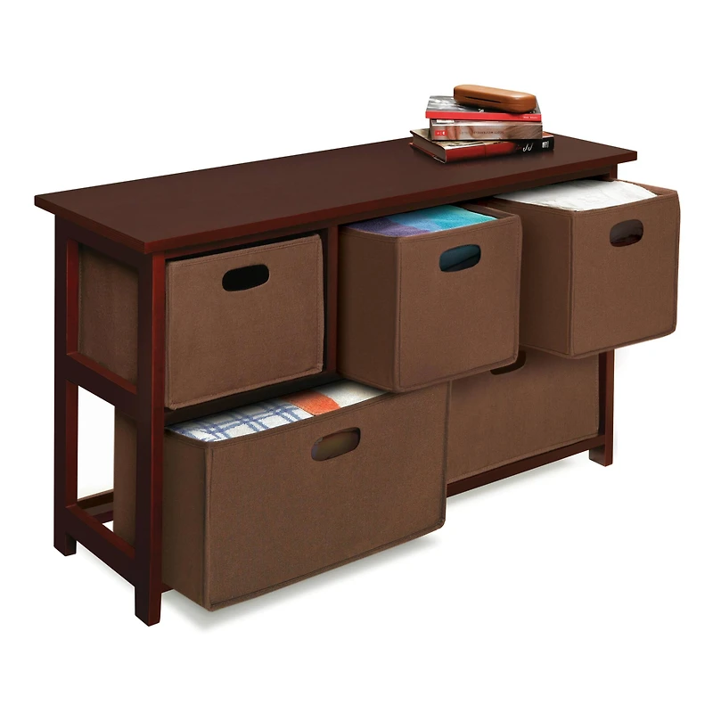 Badger Basket Cherry Five Fabric Basket Storage Unit