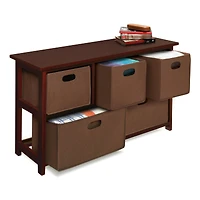 Badger Basket Cherry Five Fabric Basket Storage Unit
