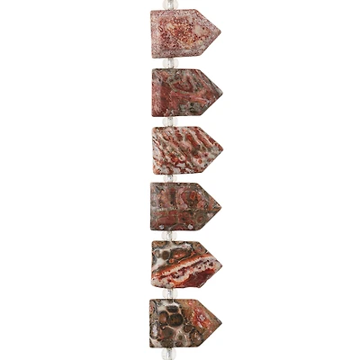12 Pack: Leopard Jasper Arrow Beads, 18mm by Bead Landing™