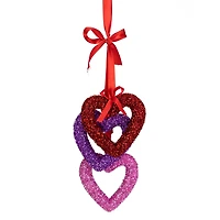 23" Glittery Hearts Trio Valentine's Day Ornament