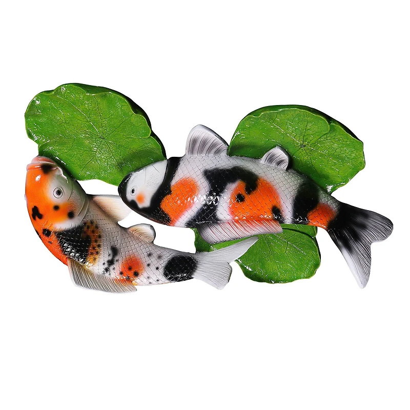 Design Toscano Yin Yang Perfect Balance Asian Koi Fishes Wall Sculpture