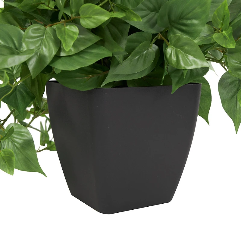 16" Green Pothos Artificial Plant with Black Plastic Pot