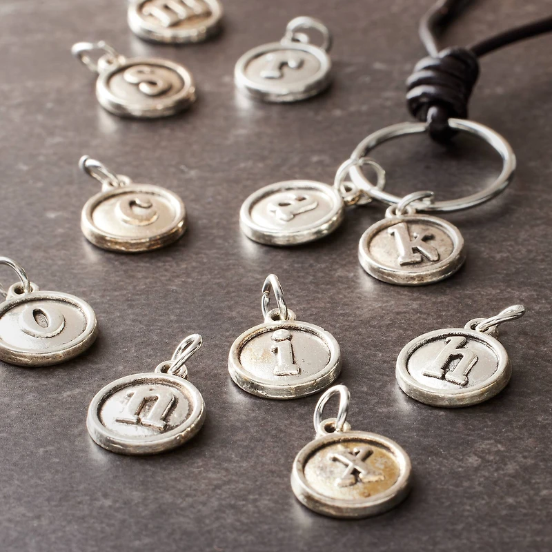12 Packs: 26 ct. (312 total) Round Alphabet Charms by Bead Landing™