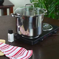 Oster Adenmore 12qt. Stainless Steel Stock Pot With Tempered Glass Lid