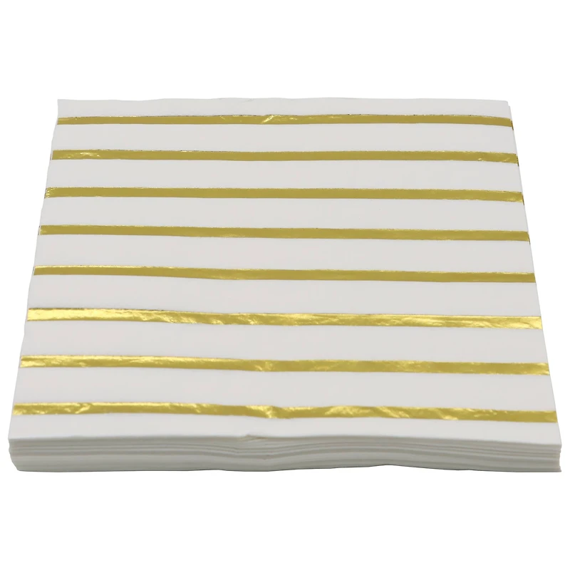 Gold Stripes Lunch Napkins, 20ct. by Celebrate It™