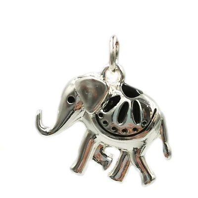 Charmalong™ Antique Silver Plated Elephant Charm by Bead Landing™