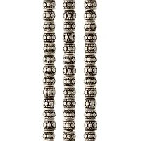 12 Pack:  Antique Silver Carved Rondelle Beads by Bead Landing™