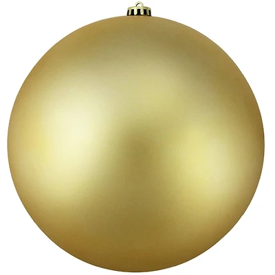 8" Vegas Gold Matte Shatterproof Ball Ornament
