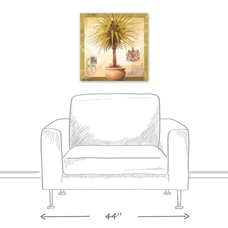 Tropical Potted Palm 20" x 20" Canvas Wall Art