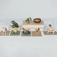 Hello Honey® 3.5" Amber Jeweled Egg Trinket Box