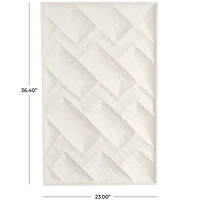 White metal geometric dimensional wall décor