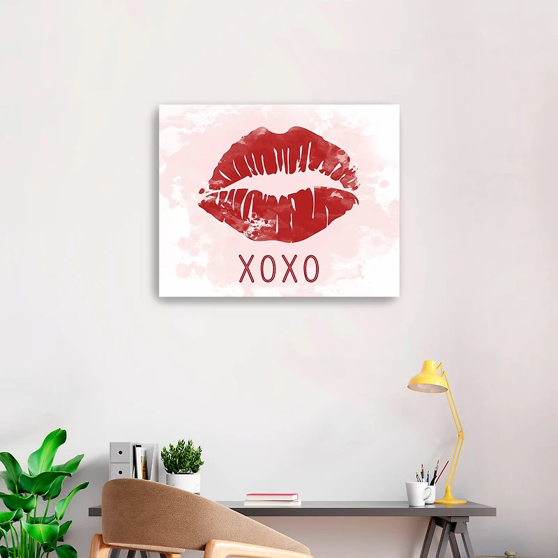 XOXO Lips Canvas Giclee