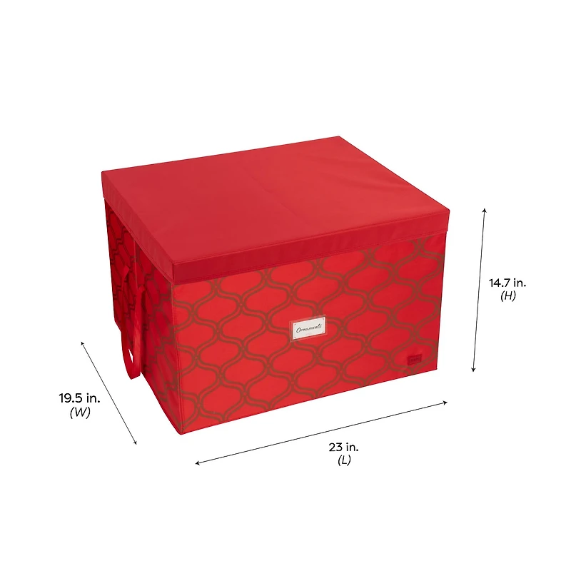 Simplify Red 60ct. Ornament Storage Box
