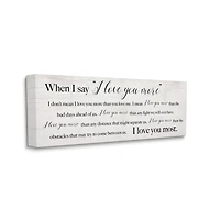 Stupell Industries I Love You Most Sentiments Storybook Typography Canvas Wall Art