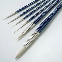 Silver Brush Limited Bristlon Short Handle Liner Brushes, Set of 6