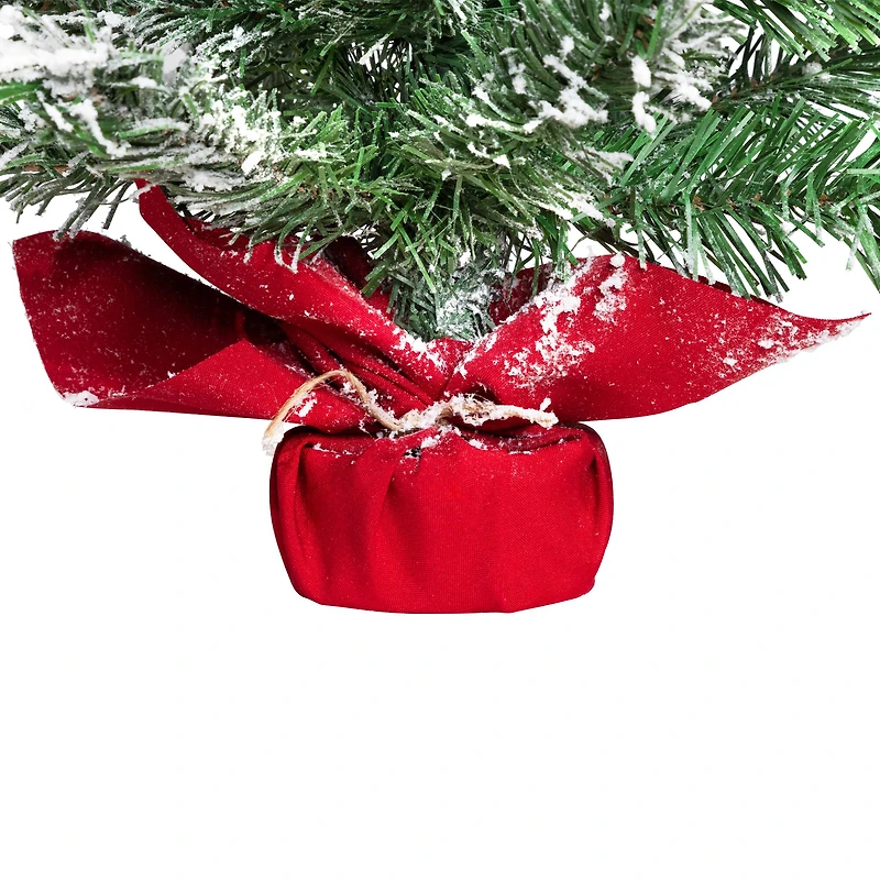 Full Flocked Angel Pine Artificial Mini Christmas Tree - 24" - Unlit