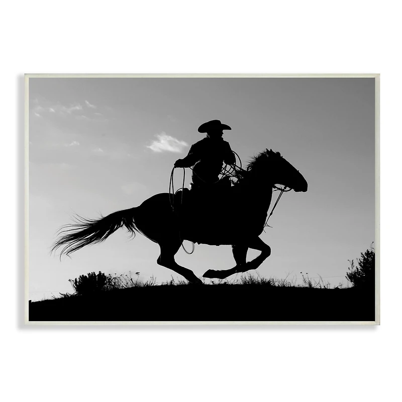 Stupell Industries Southwestern Cowboy Silhouette Wall Plaque