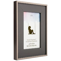 Simply Essentials™ 4" x 6" Black with Bronze Edges Frame by Studio Décor®