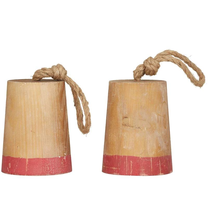 7.6" Brown Buoy Sculpture Set