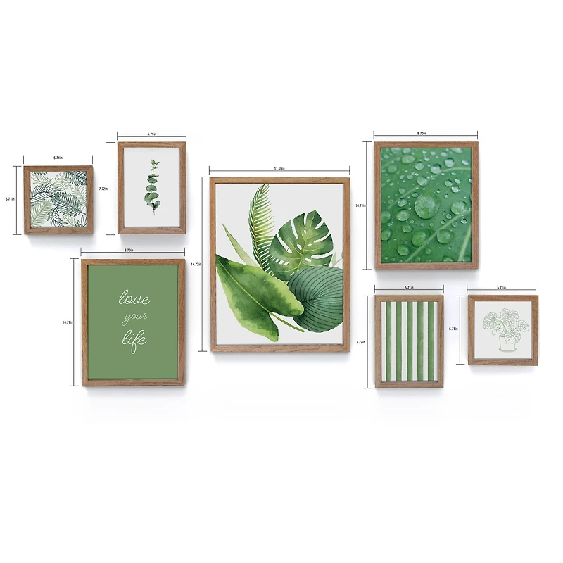 Natural Brown 7 Piece 123 Gallery Wall Frame Set by Studio Décor®