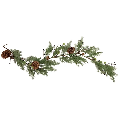 5ft. Pine & Blueberry with Pinecones Christmas Garland