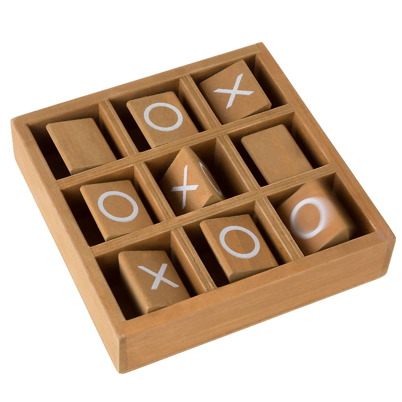 Toy Time Tic-Tac-Toe Wooden Travel Game