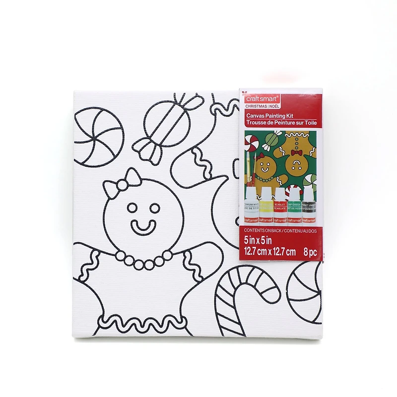 5" x 5" Gingerbread Cookies Canvas Painting Kit by Artist's Loft™