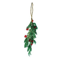 Hello Honey® 7" Glass Bead Mistletoe & Berries Ornament