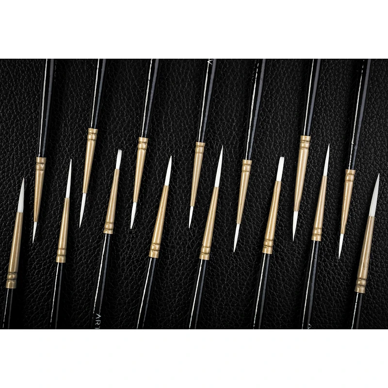 Arteza® Handmade Taklon Hair 15 Piece Miniature Detail Paint Brush Set