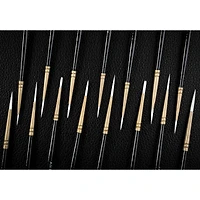 Arteza® Handmade Taklon Hair 15 Piece Miniature Detail Paint Brush Set