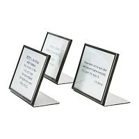 Hello Honey® 6" Metal & Glass Life Quotes Framed Tabletop Décor Set