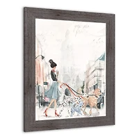 Paris Fashion Pups Wall Print in Frame