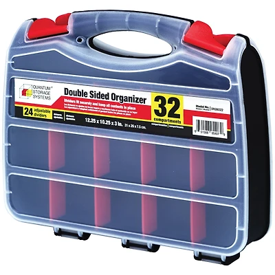 Quantum Storage Systems® Black & Red Double Sided Organizer