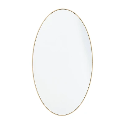 Gold Contemporary Wall Mirror, 18" x 1" x 32"