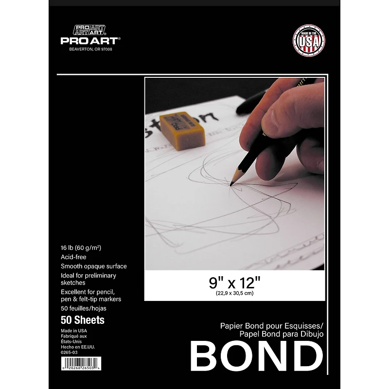 Pro Art® Acid-Free Bond Pad, 9" x 12"