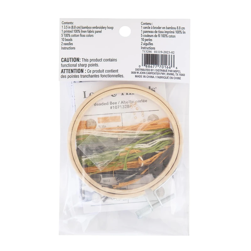 Bumble Bee Embroidery Kit by Loops & Threads®