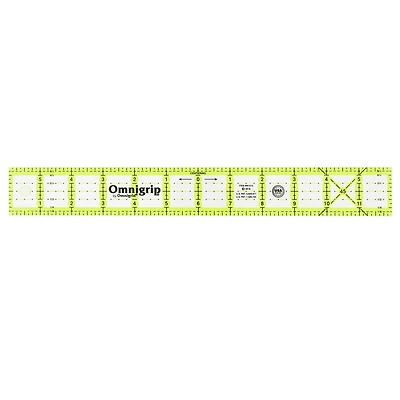 Omnigrip Clear Rectangle Quilting & Sewing Ruler, 1.5" x 12"