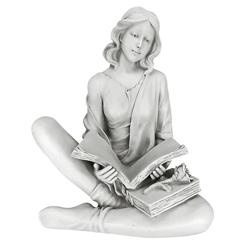 Design Toscano 19.5" Reflection Reader Garden Girl Statue