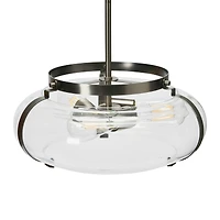 Hello Honey® Robert Stevenson Lighting Alston 16" Antique Nickel Glass & Metal Ceiling Light