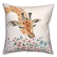 Smelling Flowers 18" x 18" Indoor/Outdoor Pillow