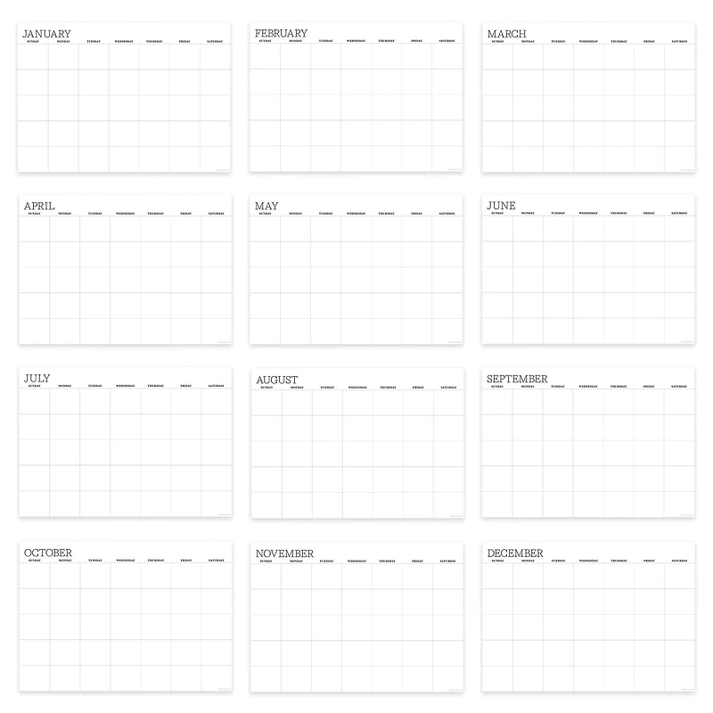 TF Publishing Medium Dry Erase Wired Hanging Horizontal Wall Calendar