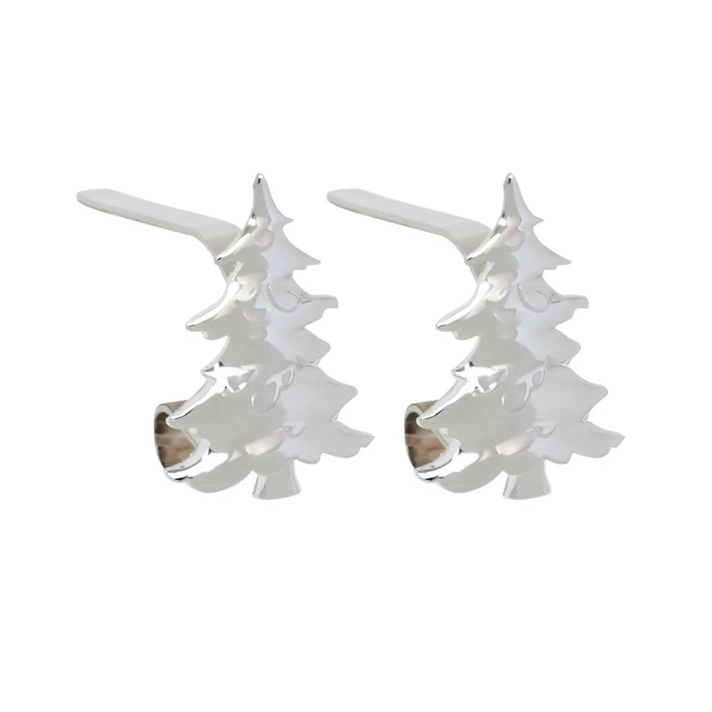 Original MantleClip® Silver Tree Icons Stocking Holders, 2ct.