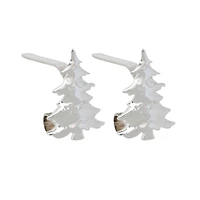 Original MantleClip® Silver Tree Icons Stocking Holders, 2ct.