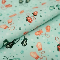 SINGER Christmas Mittens Cotton Fabric