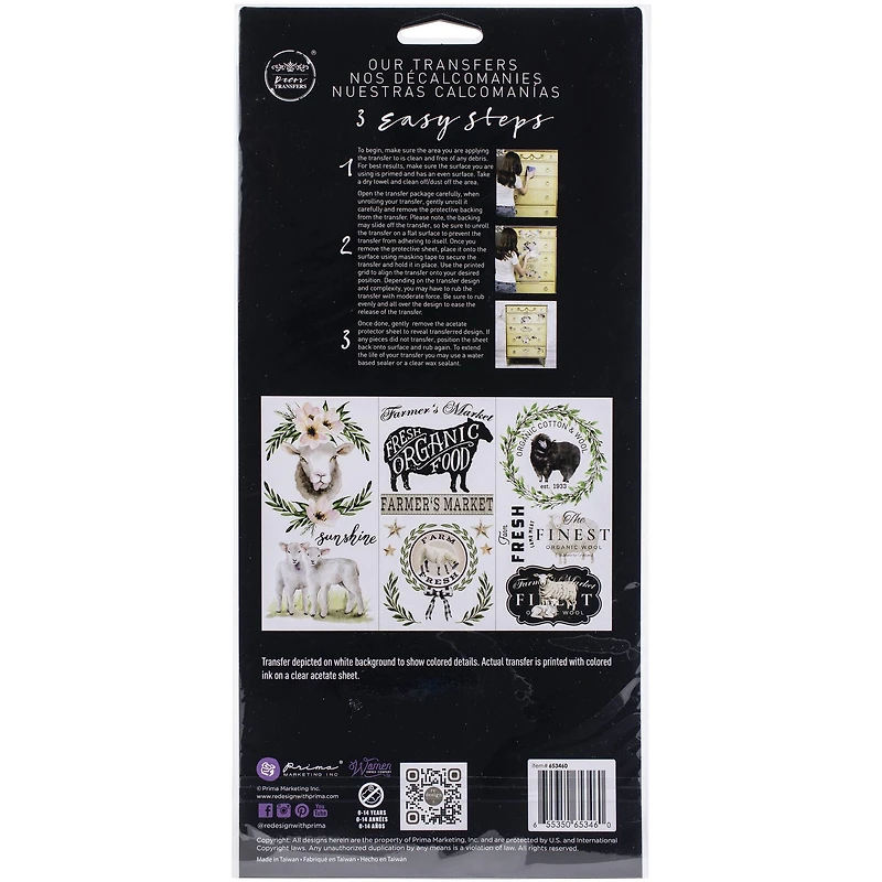 Prima® Re-Design Sweet Lamb Décor Transfers
