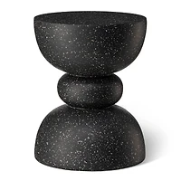 Glitzhome® 17.5" Multifunctional Faux Terrazzo Garden Stool