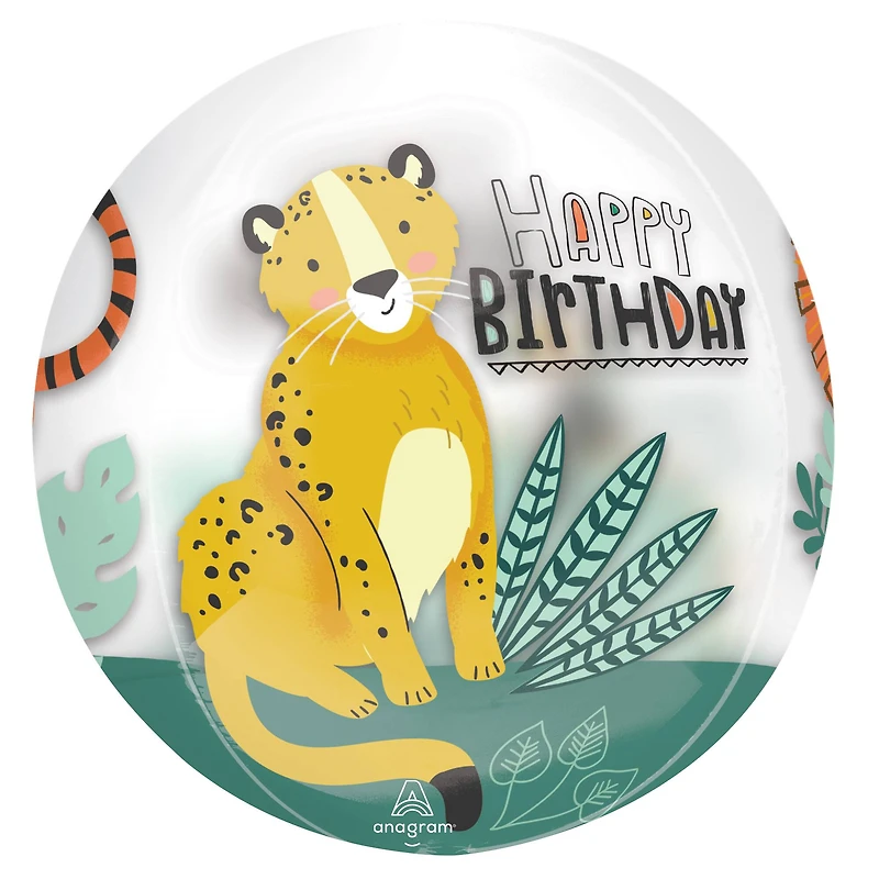 Orbz® XL™ 16" Get Wild Birthday Clear Foil Balloon