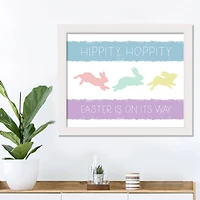 Easter On Its Way 20" x 16" White Framed Print Under Plexiglass