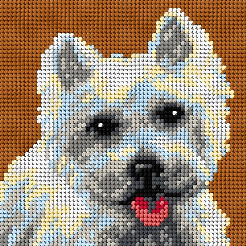 Orchidea West Highland White Terrier Gobelin Canvas Cross Stitch Kit